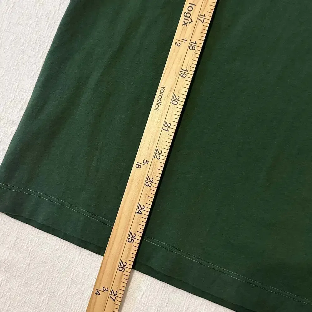 True Religion Men's Long Sleeve Barcode Tee Southbay Steel Green Small